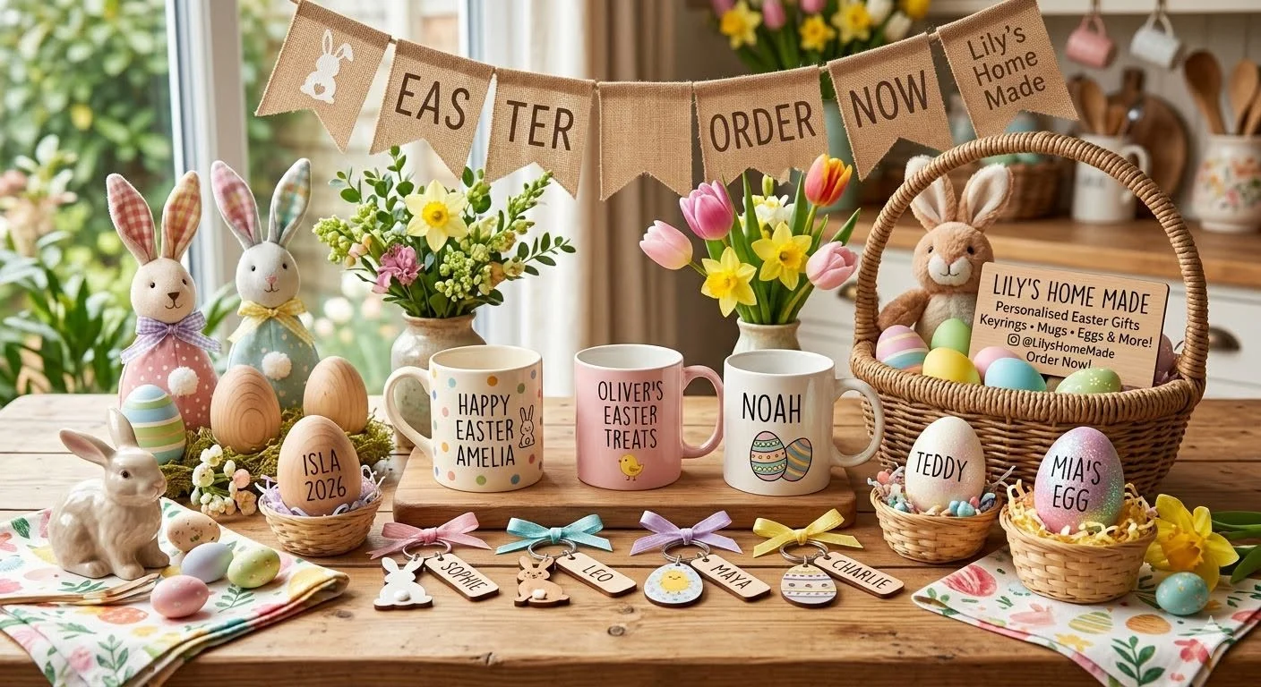 Easter themed personalised gifts by Lily's Home Made